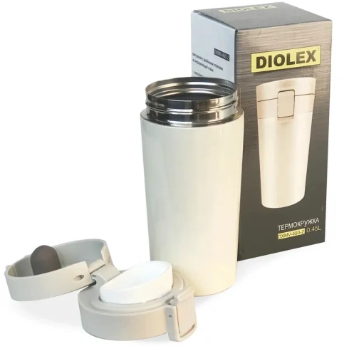 DIOLEX термокружка с кнопкой клапаном 400мл DXMV-450-2